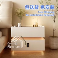 🩵CF198 智能床頭櫃 Smart Nightstand〖🚚Free Shipping包送貨〗臥室儲物櫃 Bedside cabinet 收納櫃帶鎖 藍牙音響 床邊櫃 抽屜櫃 Drawer cabi