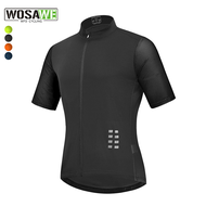 Wosawe Road Bicycle Summer Elastic Quick-Dry Cycling Clothing Men's Short-Sleeved Jacket Quick-Dry Mountain Bike Bicycle Clothing