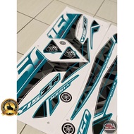 STICKER / STRIPE COVERSET/ COVER SET Y15ZR CYAN TURQUOISE ORIGINAL COLOUR MORITAKA YAMAHA ORIGINAL