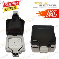 RAPID-TECH 13A [1 / 2 GANG] WEATHERPROOF SWITCH SOCKET IP66 [BLACK]