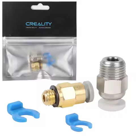Creality PC4-M6 and PC4-M10 Pneumatic Fitting Bowden Tube Coupler for 3D Printer Bowden Extruder of 