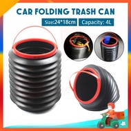 4L Car Trash Can Car Foldable Mini Trash Rubishi & Dustbin Storage Bucket Car Container Barrel Trash
