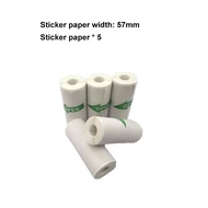 57mm Wide Printer Paper Portable Mini Printer Printing Paper Sticker Paper Label Paper Typo Color Pr