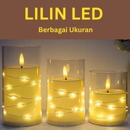 LILIN Flashing Electric LED Candle – Smokeless Romantic Decoration Diameter 7.5cm (Height 10–20cm) -