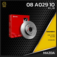 จานเบรค หลัง MAZDA 3 BK BL 1.6 05-14 / STD ตรงรุ่น BREMBO 08.A029.10 - จาน ดีส ดรัม เบรค เบรก เบรมโบ