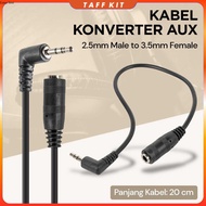 2.5mm Male to 3.5mm Female HiFi AUX Audio Cable 20cm - L44