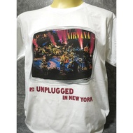 เสื้อวงนำเข้า Nirvana Unplugged in New York Kurt Cobain Grunge Punk Rock Alternative Style Vitage T-