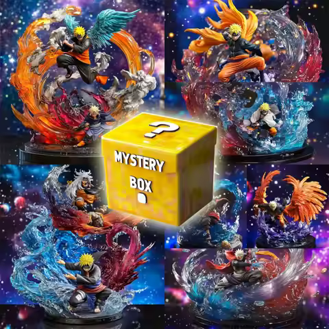 Naruto Anime Mystery Box Lucky Surprise Figures Ninja Toys Sasuke Kakashi Gaara Tsunade Hand Sculptu
