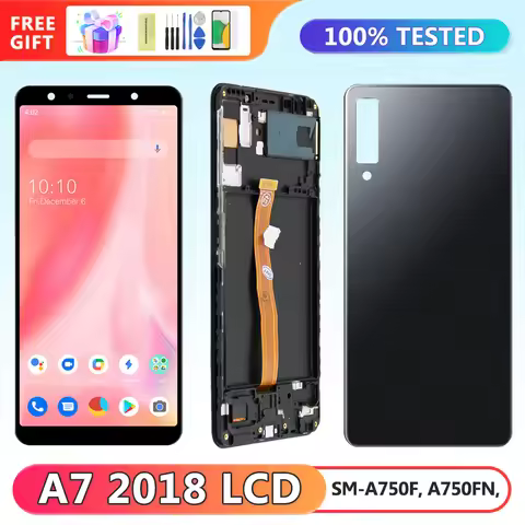 6.0'' A750 tft Display Replacement, for Samsung Galaxy A7 2018 A750 A750F Lcd Display Touch Screen D