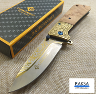 RAKSA Wholesale CHONGMING knife รุ่นCM71 มีดพับ มีดพกพา มีดเดินป่า มีดสวยงาม ลวดลายเอกลักษณ์สวยงามน่