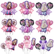 5pcs/set Bratz Cartoon Game Foil Balloon Set Girls Toys Birthday Party Decorations