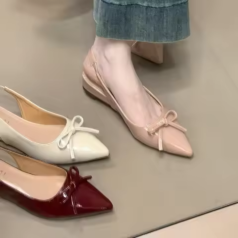 New Summer Cover Toe Women Flats Sandals Elegant Slingbacks Muels Shoes Zapatos De Mujer