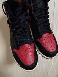 中古 Nike Air Jordan 1 Retro High OG Bred 黑紅 US9.5 AJ1 櫻木花道 2016