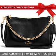 Coach Handbag With Gift Paper Bag Crossbody Bag With Gift Bag Carrie Crossbody Black # F39206