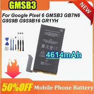 GMSB3 4614mAh for Google Pixel 6 GB7N6 G9S9B G9S9B16 GR1YH Mobile Phone Battery Replacement + Tools