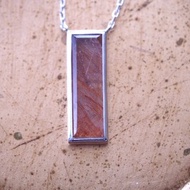 紅銅鈦晶 手工純銀項鍊 中性銀飾 Copper Golden Rutilated quart