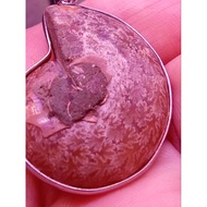 beautiful ammonite crystal pendant superb energy field.
