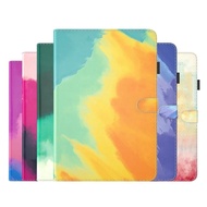 For Lenovo Xiaoxin Pad 10.6 Watercolor Leather Wallet For Lenovo P12 M10 Plus 3nd 10.6 TB-128FU 125FU 2022 Tablet Case