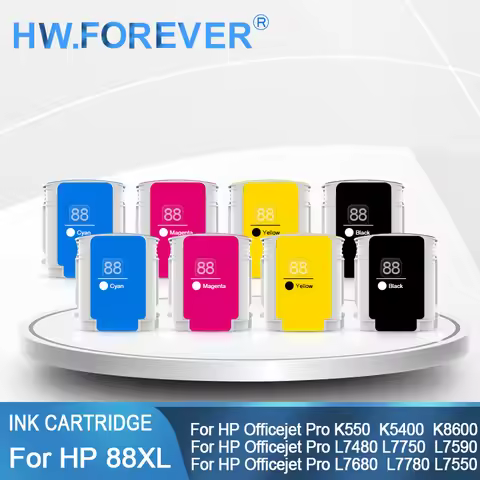 For HP 88 88XL Compatible Ink Cartridge For HP Officejet ProK550 K5400 K8600 L7480 L7750 L7590 L7580