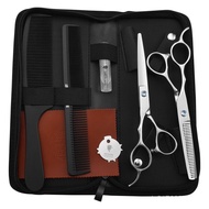 1-inch Scissors Haircut Scissors Hairdressing Flat Teeth Left-Hand Scissors Set6 Special Left-Handed