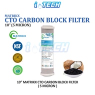 USA MATRIKX 10" KX CTO Carbon Block Filter - 5 Micron - NSF WQA Certified