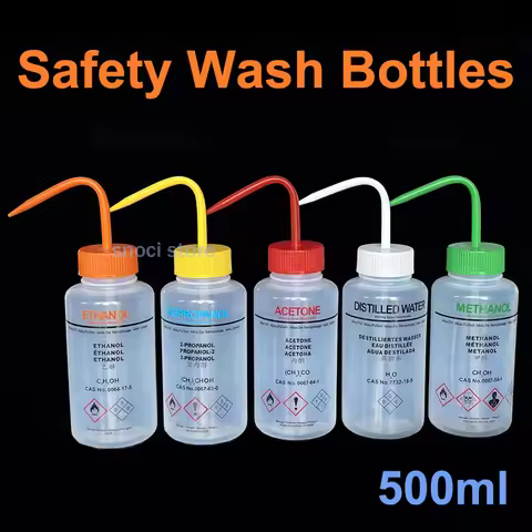 Scientific Wash Bottle, Acetone, Ethyl Alcohol, Methanol, Isopropanol, Distilled Water sodium hypoch