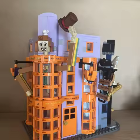 Diagon Alley Architecture Weasleys Wizard Wheezes Building Blocks Set High Difficulty Adult Assembly
