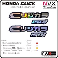 EMBLEM VARIO CLICK JAPAN 125i & 150i EMBLEM CLICK JAPAN PAIR 3D HONDA CLICK JAPANESE LOGO VARIO CLIC