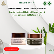 Amura Duo Combo Pro-Age Cream – Krim Siang & Malam untuk Kulit Dewasa Lembap Kenyal & Awet Muda