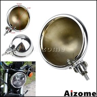 AI Chrome Motorcycle Headlamp Housing Light Shell 5.75" LED Headlight Bucket For Harley Dyna Sportst