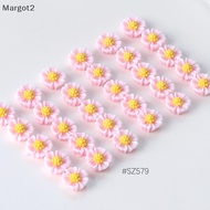 Margot2 50Pcs 3D Mini Daisy Nail Art Ch Accessories Manicure Decoration Supplies Materials Flat Back Design Diy Nail Jewelry Boutique
