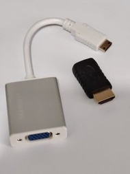 Bases Mini HDMI 轉 Vga 附加 Mini HDMI 轉 HDMI 頭