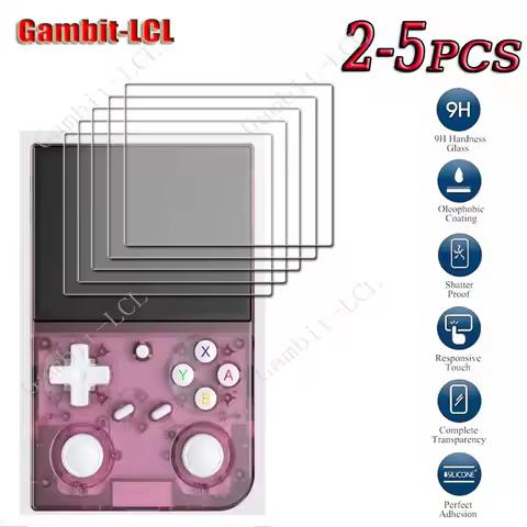 2-5PCS 9H HD Tempered Glass For BATLEXP G350 Handheld Game Console ON G350 3.5inch Screen Protector