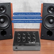 LCMNCLL Micro Audio Equalizer Preamp 7 Band Fine Tune for KTV Karaoke - EQ207