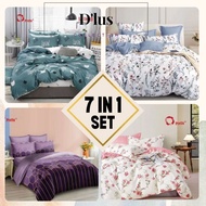 CADAR 5D EXCLUSIVE DESIGNS 100% Cotton 7 In 1 1000TC High Quality Fitted Bedsheet With Comforter (Qu