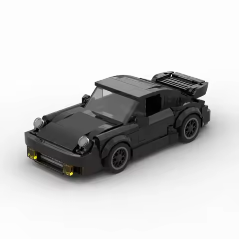 MOC Black Bird (930)Turbo Racing Sports Car Building Blocks Vehicle Racer Brick Creative Garage DIY 