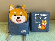 My First Book Pet Friends 蒙特梭利寶寶啟蒙布書 動物篇 連柴犬背包 Montessori Fabric Busy Book with Backpack