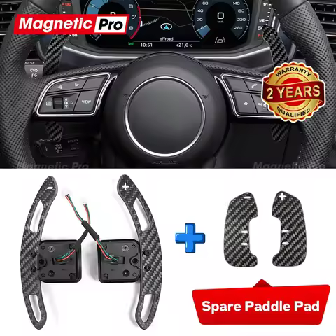 Carbon Fiber Magnetic Paddle Shifters For Audi B9 B9.5 Series S1 S2 S3 S4 S5 SQ5 SQ7 SQ8 RS1 RS2 RS3