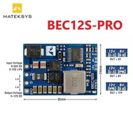 MATEKSYS BEC12S-PRO 9-55V 5V/8V/12V 5A 3-12S Overcurrent Protection Self-recovery for RC Plane Multi