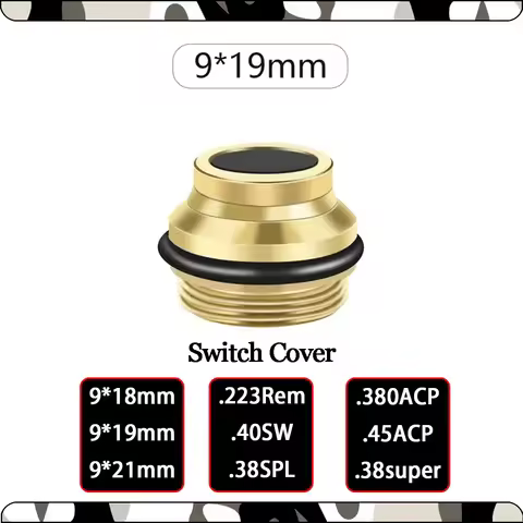 Tactical Training Bullet Laser Switch 9x19mm .40S&W .38SPL .45ACP .380ACP .223Rem Cartridge Tail Cov