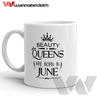 Custom Mug Custom Printed Glass Unique Mug June Birthday Gift Mug Are Born In June 7Queens