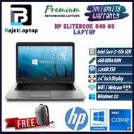 (Premium Refurbished) Bajet Laptop HP Elitebook 840 G3 / i7-6th Gen / 4GB Ram / 120GB SSD / Win 10 / 3M/6M/1Y Warranty