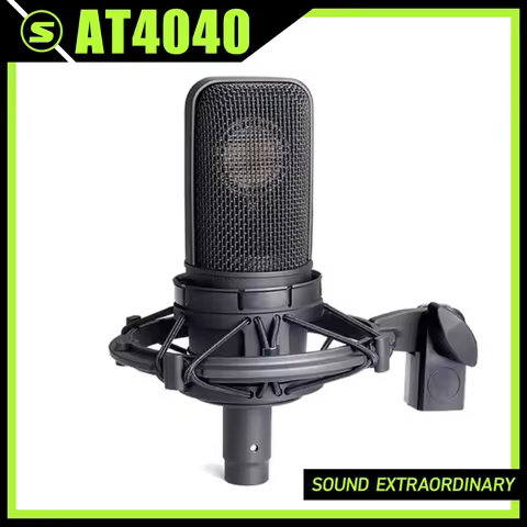 Hot Sale AT4040 Professional Large Diaphragm Condenser Voice Over High Sensitivity Microphone for St