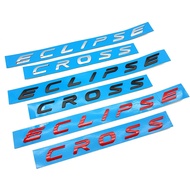 For Mitsubishi ECLIPSE CROSS letter logo Rear trunk emblem Front hood sticker Car head bonnet badge 