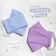 KATUN 3D Cloth Mask Model KF94 - 3D Pastel 2 Ply Cotton Mask - Kaef Mask - Mask + Connector