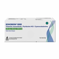 sohobion 5000 vitamin B1 B6 B12 5000mg 100tablet / box
