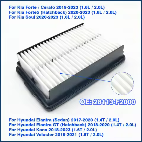 28113-F2000 Engine Air Filter for Hyundai Elantra Kona 2018-2023 Veloster 2019-2021 Kia Forte Forte5