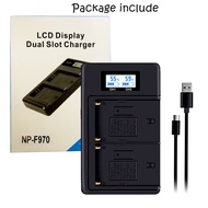 PROOCAM DC-90 DUAL CHARGER for Sony Np-F970 Np-F570 Np-F770 Battery Led Camcorder USB