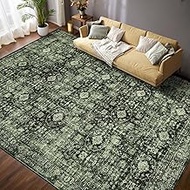 COZYLOOM Washable Area Rug 6 x 9 Rug for Living Room Vintage Boho Rug Non Slip Throw Rugs Distressed
