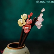 ANEMONE Hairpin Chinese Decorative Flower Hair Clips Handmade Hair Fork